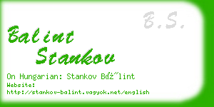 balint stankov business card
